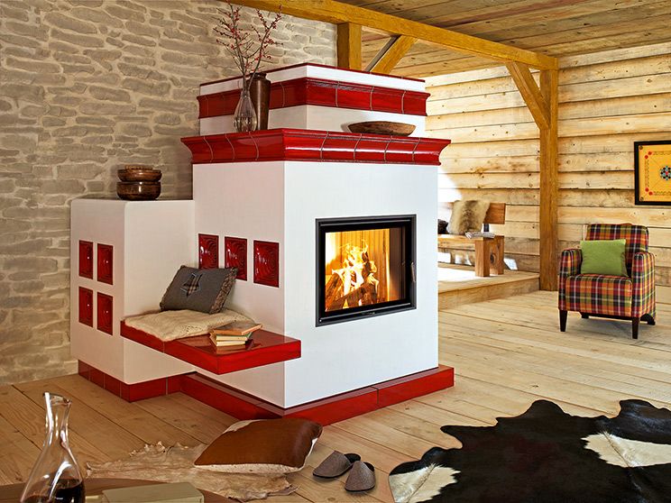 Печь в керамической облицовке от Brunner