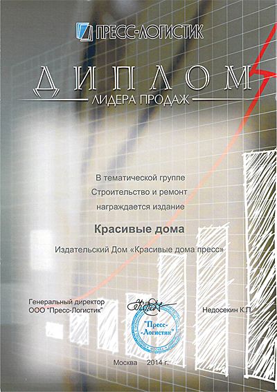 Журнал «Красивые дома»: награждение победителя Журнал «Красивые дома»: награждение победителя