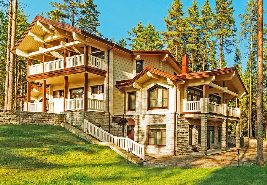 Дом из клееного бруса компании «Русь»